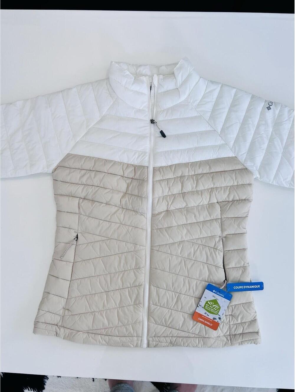 $100 Columbia Womens Powder Pass Puffer Jacket Dark Stone/Seasalt Women’s S - Picture 4 of 11